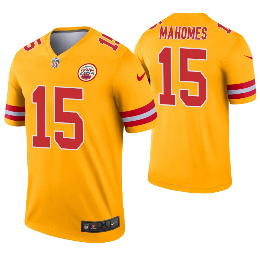Men Kansas City Chiefs #15 Mahomes yellow Nike Limited NFL Jersey->oakland raiders->NFL Jersey